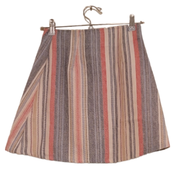 Multi-Coloured Anthropologie Porridge Women's Striped Wrapped Mini Skirt - Picture 2 of 8